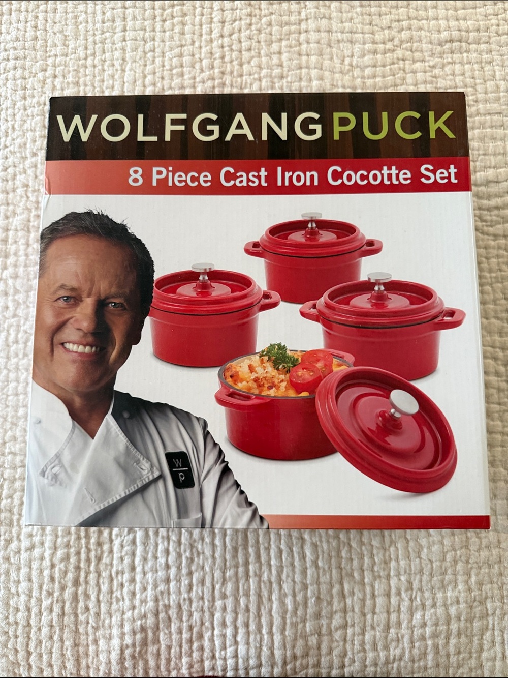 Red 8-Piece Cast Iron Cocotte Set